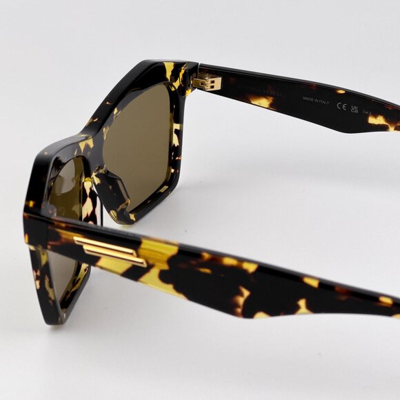 Bottega Veneta BV1093S Shield Sunglasses – Havana Frame Brown Lenses | Model 002 main image 5